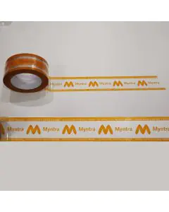 Myntra, Printed,Orange Tape, 42micron,48mmX100m, Pack of 12